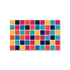 Square Plaid Checkered Pattern Sticker Rectangular (100 Pack) by Ravend