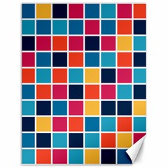 Square Plaid Checkered Pattern Canvas 12  X 16  by Ravend