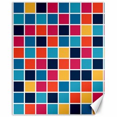 Square Plaid Checkered Pattern Canvas 16  X 20  by Ravend