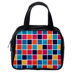 Square Plaid Checkered Pattern Classic Handbag (one Side) by Ravend