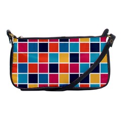 Square Plaid Checkered Pattern Shoulder Clutch Bag by Ravend