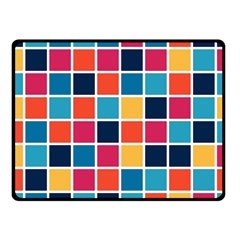 Square Plaid Checkered Pattern One Side Fleece Blanket (small) by Ravend