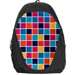 Square Plaid Checkered Pattern Backpack Bag Front