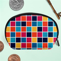 Square Plaid Checkered Pattern Accessory Pouch (large) by Ravend