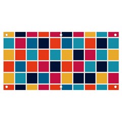 Square Plaid Checkered Pattern Banner And Sign 4  X 2  by Ravend