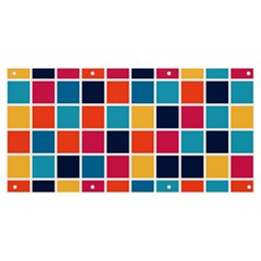 Square Plaid Checkered Pattern Banner And Sign 8  X 4  by Ravend