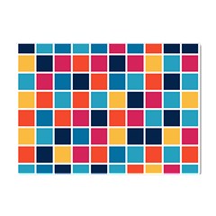 Square Plaid Checkered Pattern Crystal Sticker (a4) by Ravend