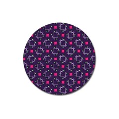 Geometric Pattern Retro Style Magnet 3  (round) by Ravend