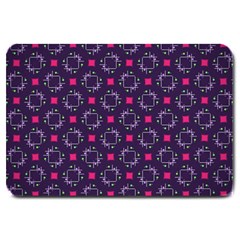 Geometric Pattern Retro Style Large Doormat by Ravend