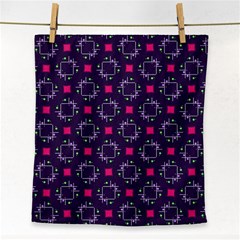 Geometric Pattern Retro Style Face Towel by Ravend