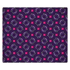 Geometric Pattern Retro Style Premium Plush Fleece Blanket (small) by Ravend