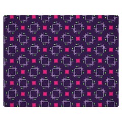 Geometric Pattern Retro Style Premium Plush Fleece Blanket (medium) by Ravend