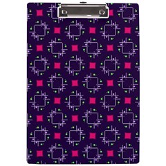 Geometric Pattern Retro Style A4 Acrylic Clipboard by Ravend