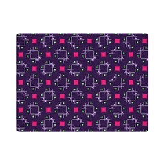 Geometric Pattern Retro Style One Side Premium Plush Fleece Blanket (mini) by Ravend