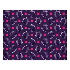 Geometric Pattern Retro Style One Side Premium Plush Fleece Blanket (large) by Ravend