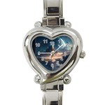 Space Planet Universe Galaxy Moon Heart Italian Charm Watch Front