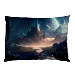 Space Planet Universe Galaxy Moon Pillow Case (two Sides) by Ravend