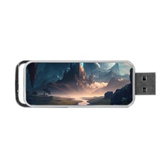 Space Planet Universe Galaxy Moon Portable Usb Flash (one Side) by Ravend