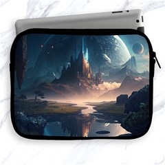 Space Planet Universe Galaxy Moon Apple Ipad 2/3/4 Zipper Cases by Ravend