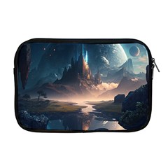 Space Planet Universe Galaxy Moon Apple Macbook Pro 17  Zipper Case by Ravend