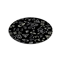 Background Graphic Abstract Pattern Sticker Oval (10 Pack)