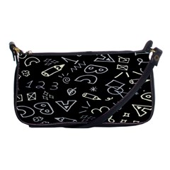 Background Graphic Abstract Pattern Shoulder Clutch Bag by Ravend