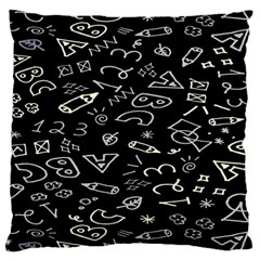 Background Graphic Abstract Pattern Large Premium Plush Fleece Cushion Case (one Side) by Ravend