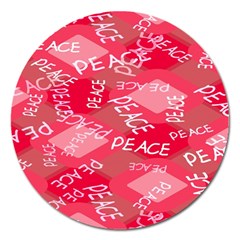 Background Peace Doodles Graphic Magnet 5  (round) by Ravend