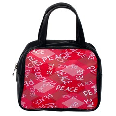 Background Peace Doodles Graphic Classic Handbag (one Side) by Ravend