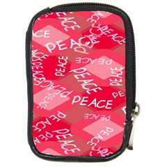 Background Peace Doodles Graphic Compact Camera Leather Case by Ravend