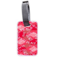 Background Peace Doodles Graphic Luggage Tag (two Sides) by Ravend