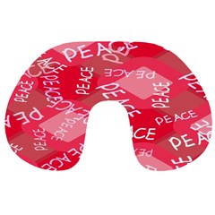 Background Peace Doodles Graphic Travel Neck Pillow by Ravend