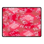 Background Peace Doodles Graphic Fleece Blanket (Small) 45 x34  Blanket Back