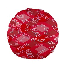 Background Peace Doodles Graphic Standard 15  Premium Flano Round Cushions by Ravend