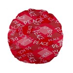 Background Peace Doodles Graphic Standard 15  Premium Flano Round Cushions Front