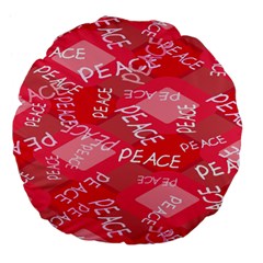 Background Peace Doodles Graphic Large 18  Premium Flano Round Cushions by Ravend