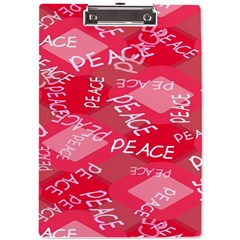 Background Peace Doodles Graphic A4 Acrylic Clipboard by Ravend