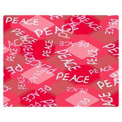 Background Peace Doodles Graphic One Side Premium Plush Fleece Blanket (medium) by Ravend