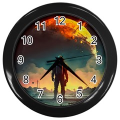 Leadership Alien Soldier Warrior Fantasy Wall Clock (black) by Ravend