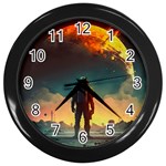 Leadership Alien Soldier Warrior Fantasy Wall Clock (Black) Front