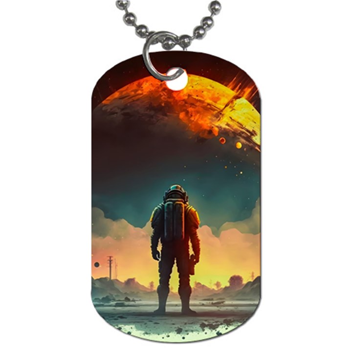 Leadership Alien Soldier Warrior Fantasy Dog Tag (Two Sides)