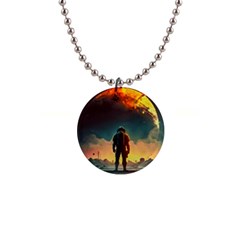 Leadership Alien Soldier Warrior Fantasy 1  Button Necklace