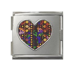 Background Graphic Mega Link Heart Italian Charm (18mm)