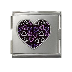 Abstract Background Graphic Pattern Mega Link Heart Italian Charm (18mm) by Ravend