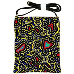 Background Graphic Art Shoulder Sling Bag by Ravend