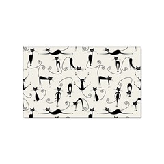 Pattern Cats Black Feline Kitten Sticker Rectangular (10 Pack) by Ravend