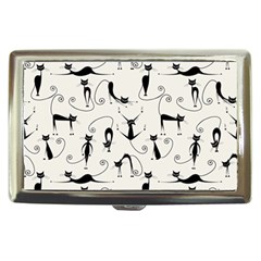 Pattern Cats Black Feline Kitten Cigarette Money Case by Ravend