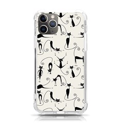 Pattern Cats Black Feline Kitten Iphone 11 Pro 5 8 Inch Tpu Uv Print Case by Ravend