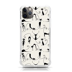 Pattern Cats Black Feline Kitten Iphone 11 Pro Max 6 5 Inch Tpu Uv Print Case by Ravend