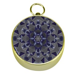 Kaleidoscope Geometric Pattern Gold Compasses by Ravend